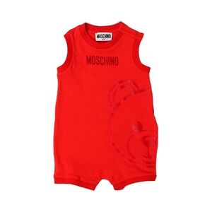 Moschino Red Baby Romper Bear